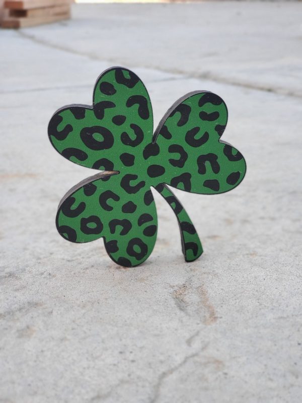 Product Image for  Animal Print Wooden Clover