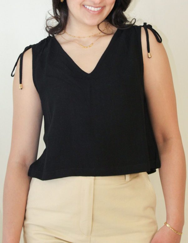 Product Image for  Black Linen Top