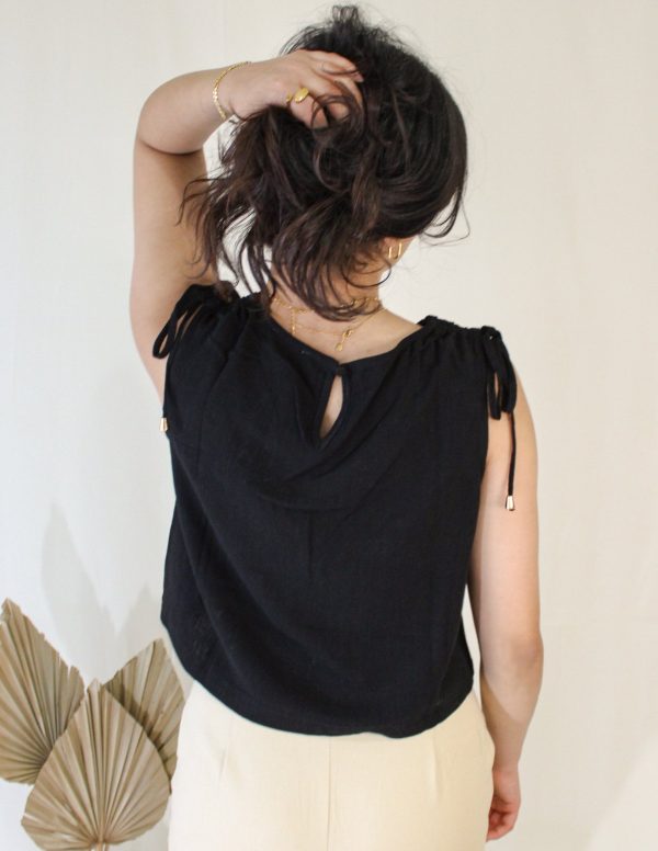 Product Image for  Black Linen Top