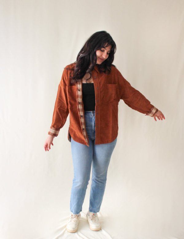 Product Image for  Rust Corduroy Shacket