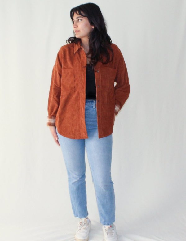 Product Image for  Rust Corduroy Shacket