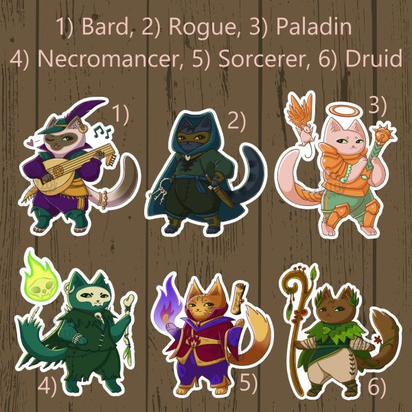 Product Image for  QuestCats – Fantasy RPG-Inspired Stickers