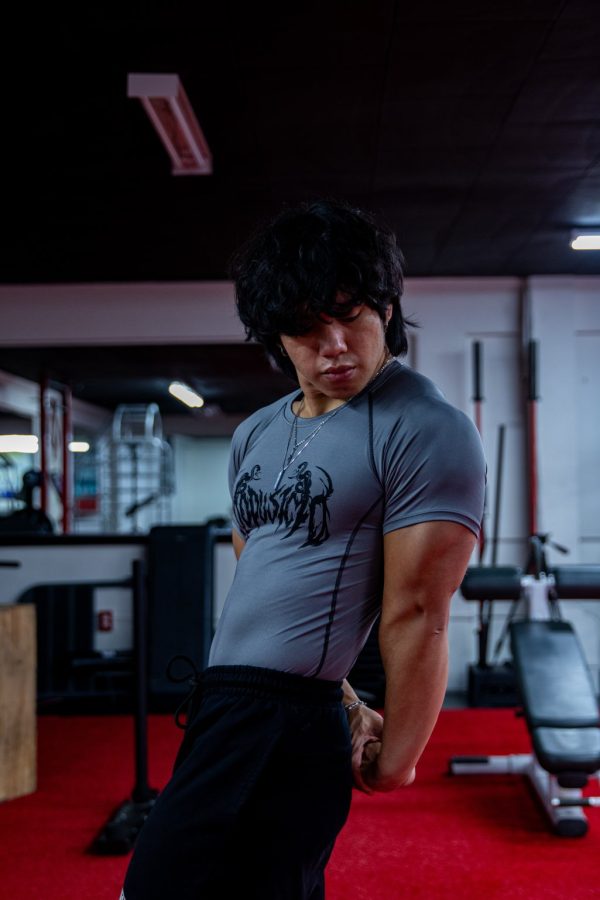 Product Image for  “Deadly” Compression T-Shirt Steel Gray