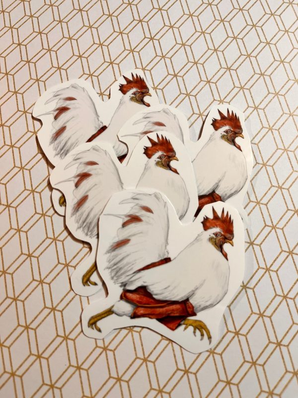 Product Image for  Chicken Pants Sticker Cottage Core Farm Life Whimsical Chicken