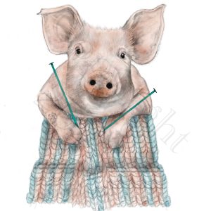 Product Image for  Knitting Pig Print Pig Decor painting, Pig Gifts, Farmhouse Print, Farm Animal Wall Decor Pig Lovers Gift Pig Painting