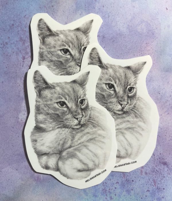 Product Image for  Lounging Cat Sticker Boho Art Cat Animal Boho Sticker Cat lover Gift