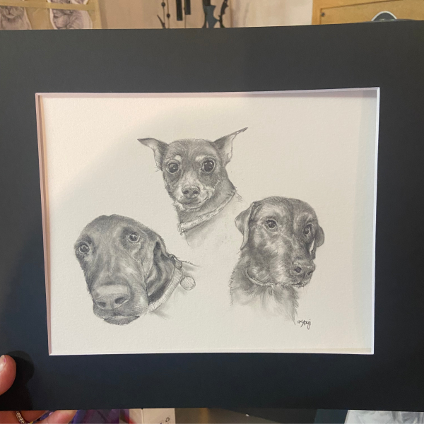 Product Image for  Pet Portrait Sketch, Custom Animal Drawing, Dog Portrait from Photo, Cat Portrait from Photo, Pet Memorial Gift, Pet Loss, Pet Memorial