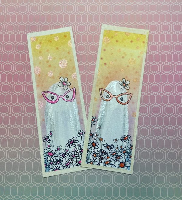 Product Image for  Hand-painted Ghost Glasses Bookmark Whimsical Charm Book Lovers