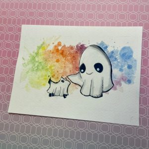 Product Image for  ORIGINAL – Watercolor Painting, Spooky Art, ghost art, Pet ghost dog, spooky art