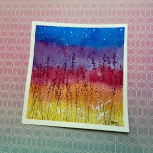 Product Image for  ORIGINAL Watercolor Painting, Flower Decor, Painting, Sunset Colors, House Decor