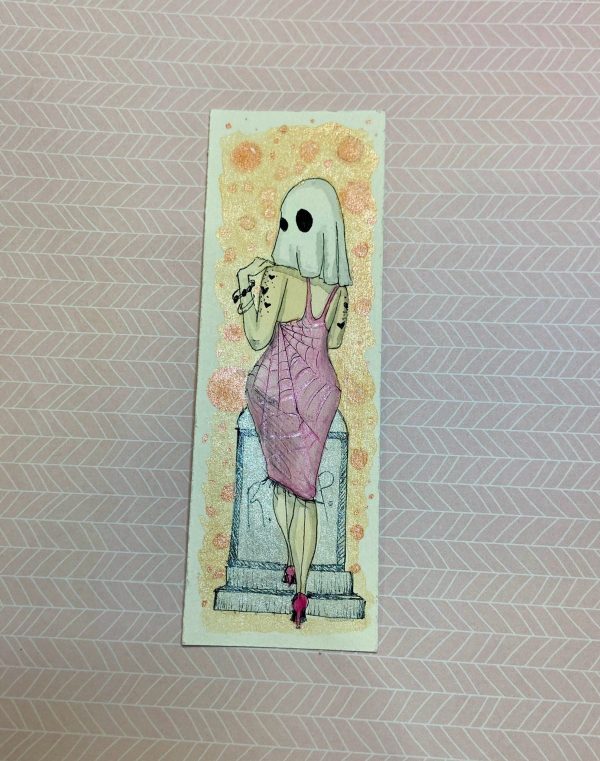 Product Image for  Hand painted ghost bookmark, spooky theme, halloween theme, fun book lovers gift