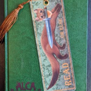 Product Image for  Read or Else – Sword Wielding Marten Weasel – Reading List Tracker Bookmark