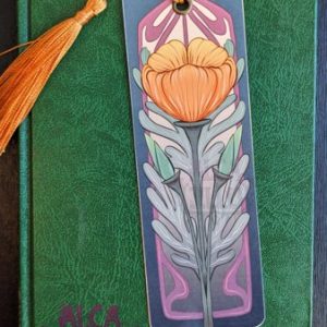 Product Image for  California Poppy – Art Nouveau Floral – Reading List Tracker Bookmark