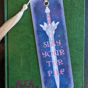 Product Image for  Slay your TBR Pile – Fantasy Crystal Sword – Reading List Tracker Bookmark