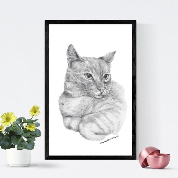 Product Image for  Pet Portrait Sketch, Custom Animal Drawing, Dog Portrait from Photo, Cat Portrait from Photo, Pet Memorial Gift, Pet Loss, Pet Memorial